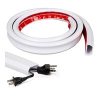 Inscrip Cable Trunking, Cable Cover Self Adhesive Cable Management Trunking, Mini Flexible Cable Protector for Wires on Wall Floor Wire Trunking to Hide Wires for Electric Cables (White 3 Meter)