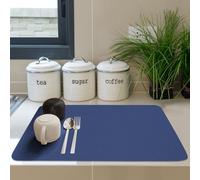 Inscrip Coffee Machine Drying Mat, Drying Mat, Dish Drying Mat, Super Absorbent Underlay, Coffee Machine, Bar Mat, Bowl Mat, Dog, Dish Mat Sink for the Kitchen (Navy Blue, 50 x 60 cm)