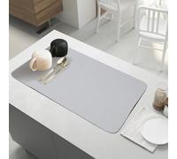 Inscrip Coffee Machine Drying Mat, Drying Mat, Dish Drying Mat, Super Absorbent Underlay, Coffee Machine, Bar Mat, Bowl Mat, Dog, Dish Mat Sink for The Kitchen (Light Gray, 40 x 50 cm)