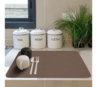 Inscrip Coffee Machine Drying Mat, Drying Mat, Dish Drying Mat, Super Absorbent Underlay, Coffee Machine, Bar Mat, Dog Bowl Mat, Dish Mat, Sink for the Kitchen (Coffee, 50 x 60 cm)
