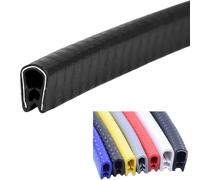 Inscrip Edge Protection Profile, 10 m Edge Protection Car Door, U-Shape Edge Protection, Self-Clamping Piping Profile, Window Seal, Edge Protection Strip for Car Doors, Sheets, Boot, Bonnet (Black)