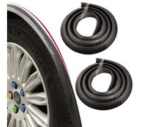 Inscrip Fender Flare Rubber Seal, Car Flare Wheel Wheel Arch Trim, Eyebrow Protector Arch Trim, Universal Extra Wide Arches Fender Wheel Eyebrow Trim Strip Arch Lip Protector, 3m*4.5cm (Carbon Fiber)