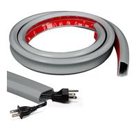 Inscrip Floor Cord Wire Cover, Self-adhesive Floor Cable Protector, Flexible PVC Cable Floor Cover, Floor Cord Channels Cable Tidy Indoor Outdoor, PVC Wire Covers For Cables (Gray 3 Meter)