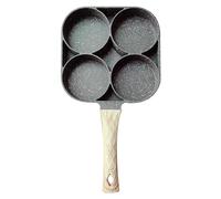 Inscrip Fried Egg Pan, Pancake Pan with 4 Hole Eye Pan Non-Stick Aluminium Pan Multifunctional Breakfast Pot Aluminium Hamburger Egg Pan Omelette Pan for Induction Cookers and Gas Stoves