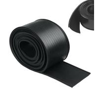 Inscrip Garage Door Seal Strip, 5M EPDM Rubber Weatherproof Rubber Sealing for Garage Door Bottom Floor, Universal Garage-Door Threshold Seal Strip, Heavy Duty Draught Excluder Floor Threshold, Black