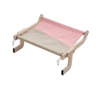 Inscrip Hanging Cat Hammock, Cat Hammock for Window, Balcony Window Cat Hammock, Hanging Cat Nest for Various Uses Rooms, No Suction Cup, No Drilling (Grey + Pink, M)