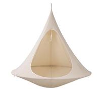 Inscrip Hanging Rope Swing, Hanging Tree Tent with Adjustable Rope, 1200D Oxford Pod Hanging Chair, Portable Hanging Chair, Tree Tent for Outdoors, Indoors, Camp, Beach (Beige, Ø110cm)