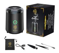 Inscrip Mini Muslim Portable Electric Incense Burner, Bakhoor Burner Electric, Burner for Fast Burning of Resin or Incense for Travel, Office, Home, Yoga, Spa (Black)