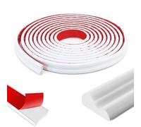 Inscrip Peel and Stick Wall Molding Trim & Flexible-3D Chair Rail, Self-Adhesive Panel Moulding, DIY Home Decor on Cabinet, Door, Mirror Frame, Wall Protection (White 6M x 4cm)