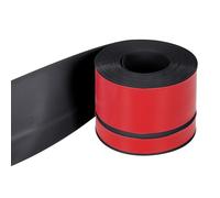 Inscrip PVC Skirting Board Trim, 70 mm Self-Adhesive Flexible Skirting Boards Covers, Peel and Stick Wall Base Moulding Trim,PVC Angle Trim Caulk and Trim Strips, Easy Install (Black 6M)