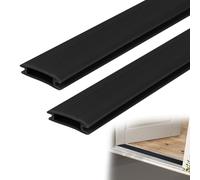 Inscrip Replacement PVC Insert for Adjustable Height Aluminum Thresholds with Seals, 2 Pcs 36 inch Long Flexible Vinyl Replace Insert for Front Under Door Weather Stripping Seal Exterior (Black)