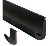 Inscrip RV Rain Gutter, Self-Adhesive J-Shape PVC RV Rain Diverter, Roof Edge Protection Profile, 23mm Height Roof Rain Diversion Strip for Vehicle, Truck, Boat, Car, Van, Door, Motorhome (Black-1M)