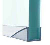 Inscrip Shower Seal, Splash Protection Shower Seal, Shower Door Seal, Water Deflector with Sealing Lip, Shower Screen Shower Cubicle, for All Shower Doors,Shower,Bathtub (Transparent 1m, for 6-8mm)