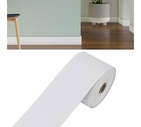 Inscrip Soft Skirting Board, Self-Adhesive PVC Skirting Board, Floor Board, Transition Profile Edge Protection, Wall Corner Skirting Boards for Bedroom Living Room Bathroom (White, 5mx10cm)