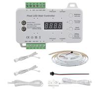 Inscrip Stair Light Controller Kit, PIR Motion Sensor Controller, LED Stair Light Controller with Daylight Sensor for Pixel LED Strips, Speed/Brightness Adjustable (Controller+RGB Color Strip)