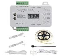 Inscrip Stair Light Controller Kit, PIR Motion Sensor Controller, LED Stair Light Controller with Daylight Sensor for Pixel LED Strips, Speed/Brightness Adjustable (Controller+Single Color Strip)