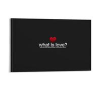 Inscription, What Is Love Text Typography Art Poster Poster Vintage Art, Wall Canvas, Decoration Aesthetic, Living Room, Kids Room Dormitory, Cafe, Bathroom, Suitable for Bedroom, Gym, Cool Classic 24
