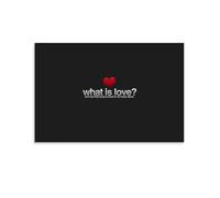 Inscription, What Is Love Text Typography Art Poster Poster Vintage Art, Wall Canvas, Decoration Aesthetic, Living Room, Kids Room Dormitory, Cafe, Bathroom, Suitable for Bedroom, Gym, Cool Classic 08