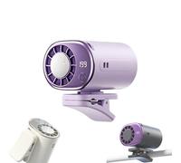 INSDHCCHD 2026 Car Clip-On Air Conditioner Fan with LED Display - 360° Adjustable, USB Rechargeable Portable Clip for Vent, Backseat, Desk, and Travel(Purple)