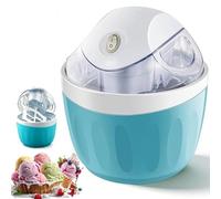 INSDHCCHD Small Home Mini Ice Cream Maker, 17oz Electric Personal Machine for Quick 15-Min Homemade ice cream,Sorbet & Frozen Yogurt, for Kitchen(Blue)