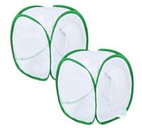 Insect and Butterfly Habitat Cage,2Pcs Foldable Butterfly House,Butterfly Garden Pop-up Mesh Tent Net Caterpillars for Butterfly Kit for Kids Raising - 12x12x12