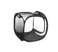 Insect and Butterfly Habitat Cage Protection Cage Black Insect and Butterfly Net, Protection Cage, Foldable Transparent Greenhouse Grow House, Butterfly Net Cage