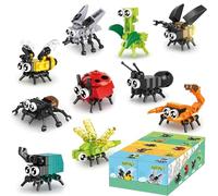 Insect Animal Building Block Set, 240PCS Party Favors Spiders Model Toys, STEM Animals Insect & Reptiles Bricks Kit, Ideas Gifts for Kids Boys Girls and Nature Lovers(6038)