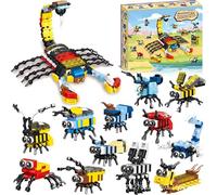 Insect Animal Party Favors Mini Building Blocks Set, 12 in 1 Scorpion Building Micro Bricks Kit, Insect Toys for Classroom Prizes Gift Bag Fillers Easter Birthday Gifts Teens or Teachers