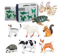 Insect & Animal Slot-Assembly Toys, DIY 3d Insect Jigsaw Puzzles, Realistic Plastic Fake Bug Figures Set, Nature Exploration Toys, Educational Bee Ladybug Butterfly Sensory Model (Intermediate)