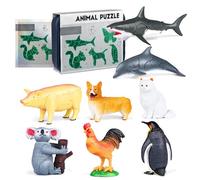 Insect & Animal Slot-Assembly Toys, DIY 3d Insect Jigsaw Puzzles, Realistic Plastic Fake Bug Figures Set, Nature Exploration Toys, Educational Bee Ladybug Butterfly Sensory Model (Beginner)