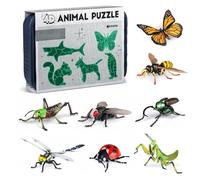 Insect & Animal Slot-Assembly Toys, DIY 3D-Puzzle Model Set, Educational Bug and Animal Building Kit, Creative Learning Toy for Science, Nature Exploration and Home Play (#03)