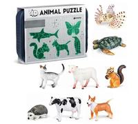 Insect & Animal Slot-Assembly Toys, DIY 3D-Puzzle Model Set, Educational Bug and Animal Building Kit, Creative Learning Toy for Science, Nature Exploration and Home Play (#02)