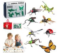Insect & Animal Slot-Assembly Toys - Educational Bug Playset with 8 Lifeslike Models, 3 Progressive Levels for Hands-On Assembly & Nature Learning