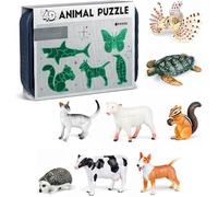 Insect & Animal Slot-Assembly Toys, Realistic Plastic Bug Figures Set, DIY 3D Puzzle Model Set, Educational Bug and Animal Building Kit, Creative Learning Toy for Science, Nature Exploration (B)