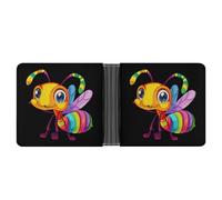 Insect Ant Bifold Wallet Leather Slim Cash Card Holder Cute Purse