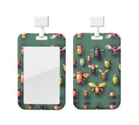 Insect Atlas ABS ID Badge Holder with Lanyard, Slide Cover Waterproof Anti-Fouling, Durable for Work - Events