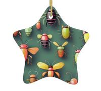 Insect Atlas Christmas Tree Ceramic Ornaments Hanging Decorations for Decorating Christmas Trees Also for Friends