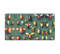 Insect Atlas Extra Large Rubber Mouse pad 16x29.5in, Thickened Design, Suitable for Office, Study, Laptop, Thickened Design