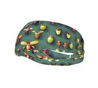 Insect Atlas Fashionable Sports Sweat-Absorbent Headband Elastic Breathable Unisex for Running Fitness Yoga and Other Sports