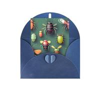 Insect Atlas Greeting Card, 4x6 Inch With Envelope, &Suitable For Birthdays, Weddings, And Business Events.