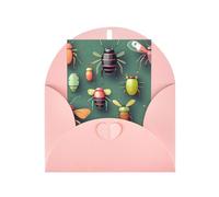 Insect Atlas Greeting Card, 4x6 Inch With Envelope, &Suitable For Birthdays, Weddings, And Business Events.