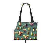Insect Atlas Pattern pet going out bag - lightweight travel cat bag, breathable shoulder bag for small dogs