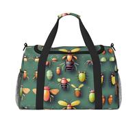 Insect Atlas Print Large Hand Travel Bag, Waterproof Tote Handbag for Women, Duffel Bag Sport Gym for Men