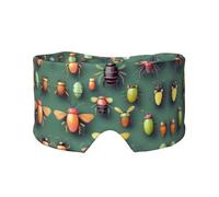 Insect Atlas Printed Sleep Eye and Ear Masks (26.8Ã-4.3 inches) Suitable for Travel, Yoga, Deep Rest Indoor and Outdoor