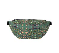 Insect Atlas Printed waist bag with large capacity and double pockets, suitable for travel and sports.