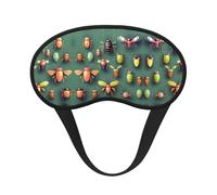 Insect Atlas Sleep Mask Soft Eye MaskBlindfold Eyeshade Smooth Comfortable Eye Cover with