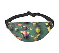 Insect Atlas Waist Bag. Lightweight And Waterproof, Suitable For Travel And Daily Use, Fashionable Design, For Men And Women.