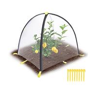 Insect Barrier Plant Cover Tent-Bug Guard Cover with Stakes-Insect Bird Barrier Netting Mesh for Protect Vegetable Plants Fruits Flowers