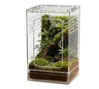 Insect Basin, Acrylic Terrarium Box, Ventilated Reptile Enclosure with Clear Window System, Lightweight, Safe Habitat with Airflow Mesh Design, Compact Animal Housing for Praying Mantis