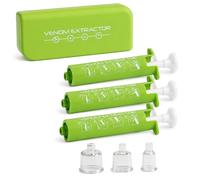 Insect Bite Relief Suction Tool, Camping First Aid Accessory Portable 3-Cup Suction Tool for Minor Bug Bites and Stings, Pocket Case for Hiking, Camping, Travel and Outdoor Use (3PCS, One Size)